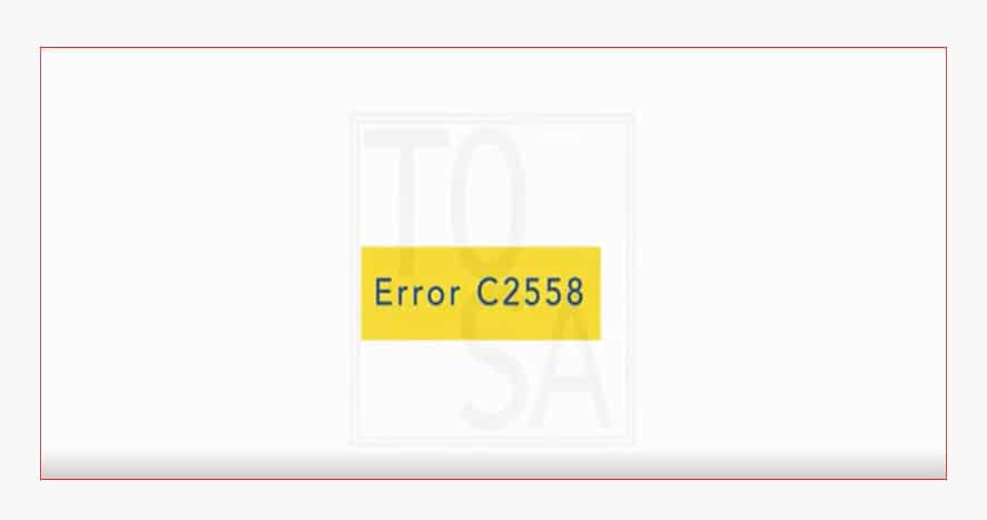 کد خطای دستگاه C452 کونیکا Error Code C2558